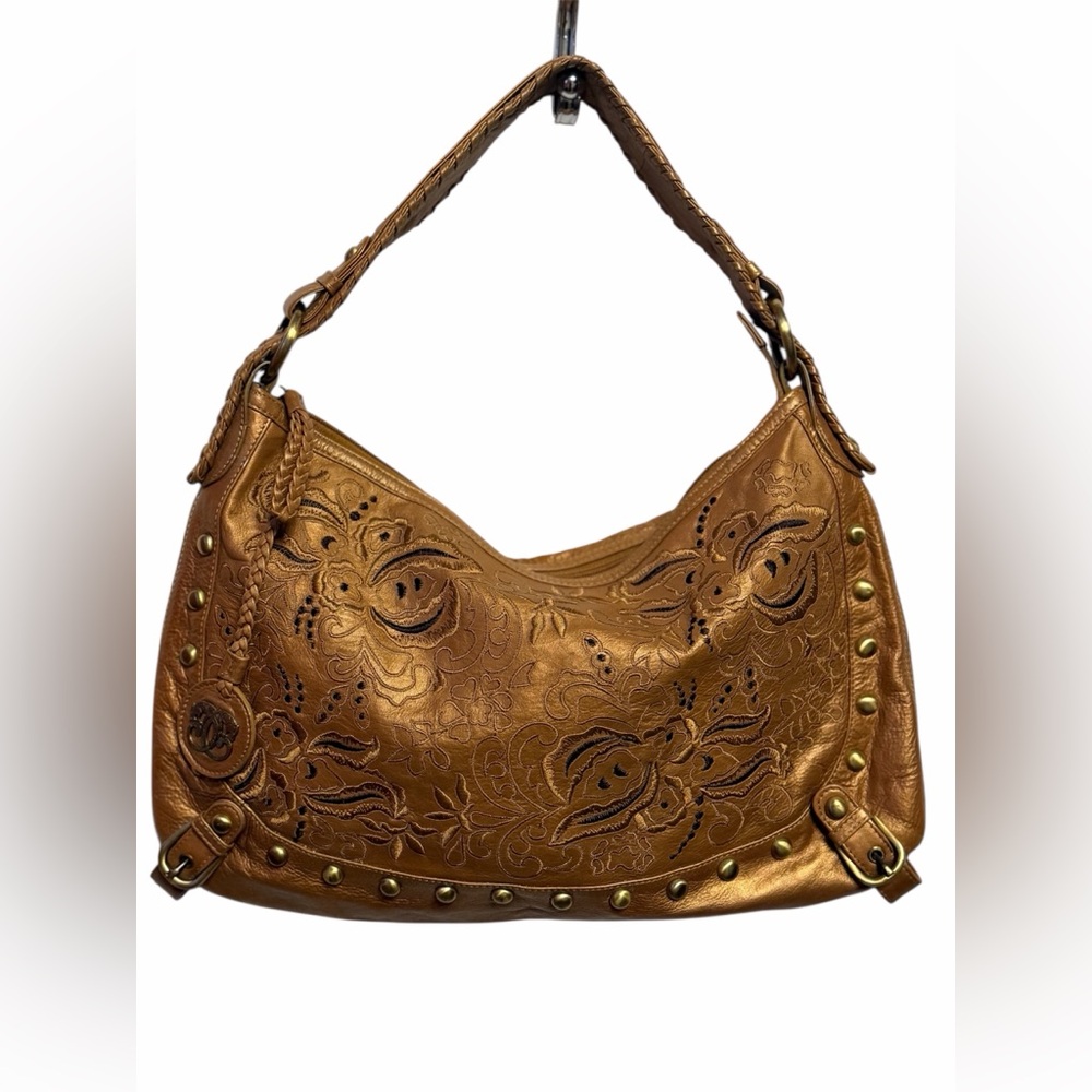 Chic Tan Leather Hobo Bag